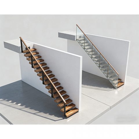 Cable railing vs glass railing for staircase