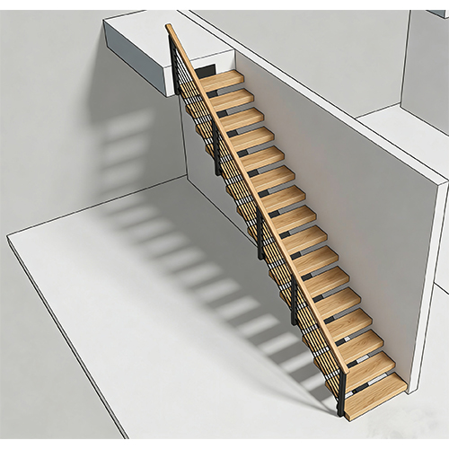 Cable railing stairs interior