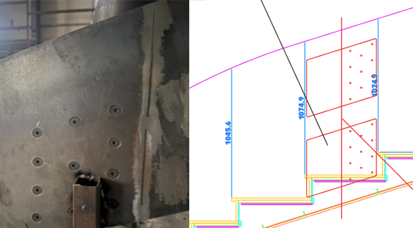 Curved staircase details 