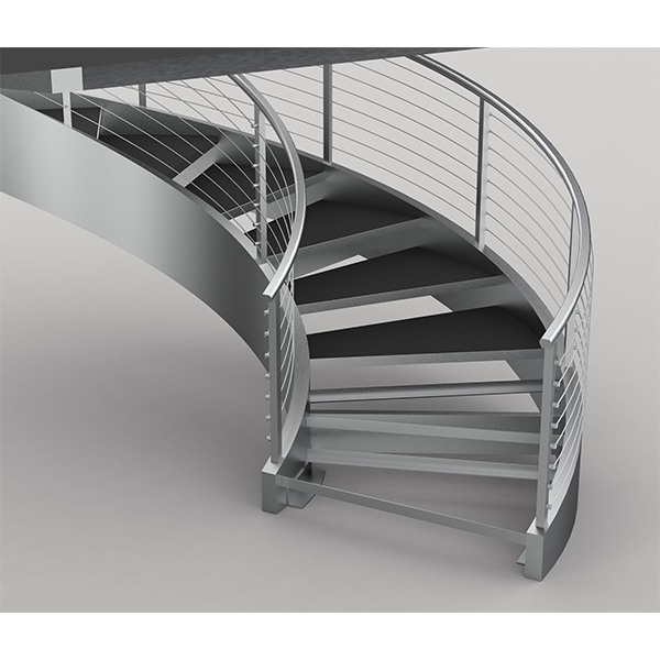 Custom Curved Steel Staircase in FL