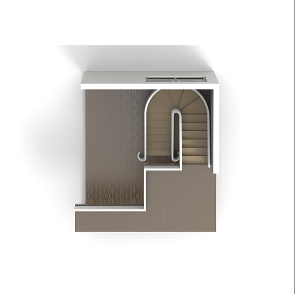 Customized curved staircase factory NST Building