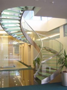 All Glass curved stair