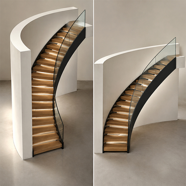 Side stringer LED staircase manufacturer 