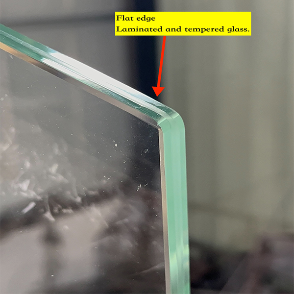 Frameless glass staircase panel