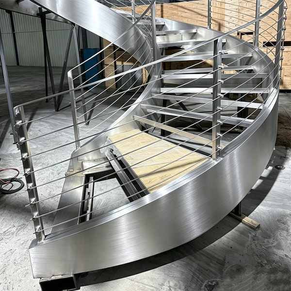 Luxury Curved Steel Staircase in FL