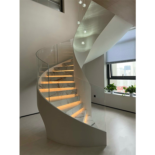 Modern curvy staircase idea