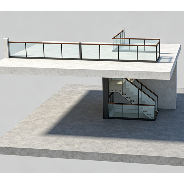 Mono Stringer Staircase with Glass Railing