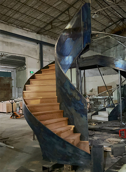 Prefabricated curved stairs 1