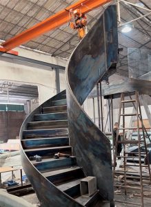 Prefabricated curved stairs from NST Building. 
