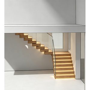 Stack Staircase with glass railing for villa