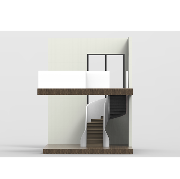 Custom curved staircase manufacturer from China