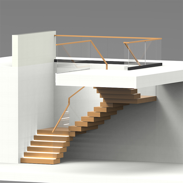 u shaped stack staircase manufacturer NST Building